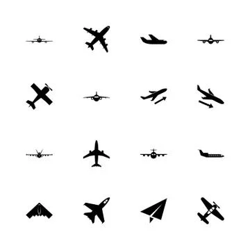 Planes - Flat Vector Icons Illustrazione stock