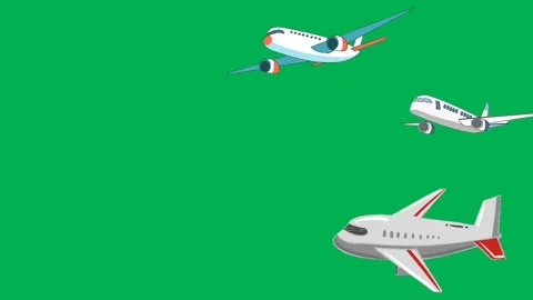 Planes fly in tandem Stock Footage 277590387