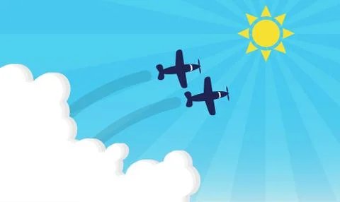 Planes flying Illustrazione stock