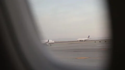 Planes heading the the Runway Stock Footage 171893657