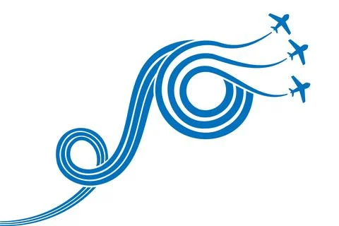 Planes make a loop Stock Illustration