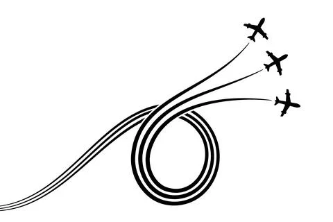 Planes make a loop Stock Illustration