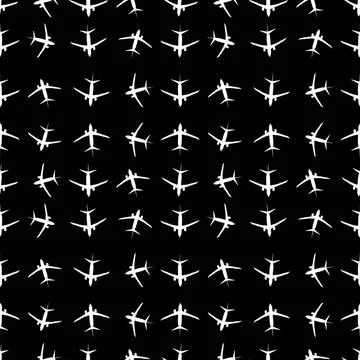 Planes Motif Seamless Pattern Conversational seamless pattern design with ... Foto stock