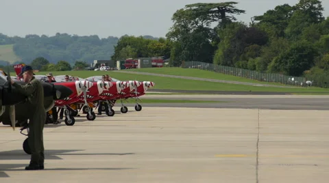 Planes preparing for take off, 4k Stock Footage 41371424