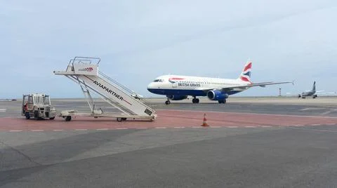 Planes preparing for take off in the Nice Cote d'Azur, airport, France 写真素材