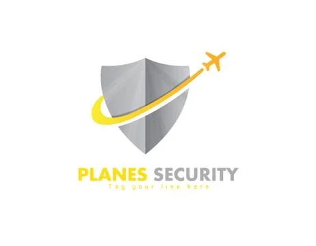 Planes security logo Stock Illustration