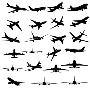 Planes silhouette Stock Illustration