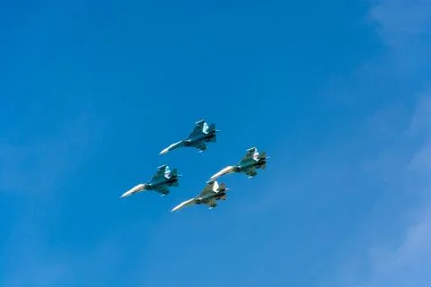 Planes in the sky. Stock Photos