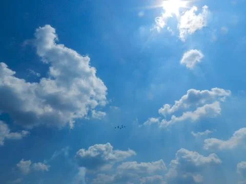 The Planes in the sky Stock Photos