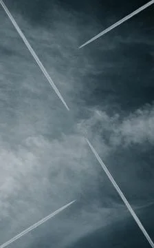 Planes on the sky Stock Photos