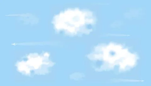 Planes in the sky Stockfoto's