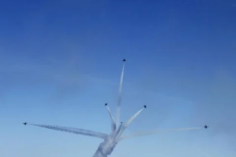 Planes star in the sky Stock Photos