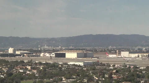 Planes Takes off at LAX 2 Video stock 43275522