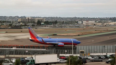 Planes Taking Off Time Lapse San Diego Stock Footage 92104490