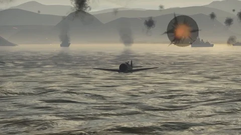 Planes World War II Stock Footage 93006054