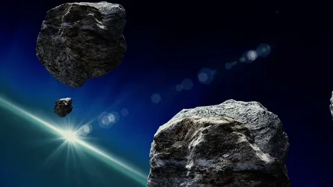 Planet and Asteroids Video stock 76762844