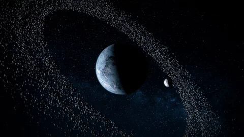Planet and Asteroids Stock Footage 103188958