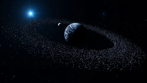 Planet and Asteroids Stock Footage 103189230