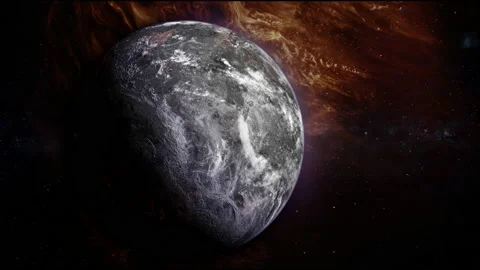 The planet and a gas nebula Stock Footage 218732989