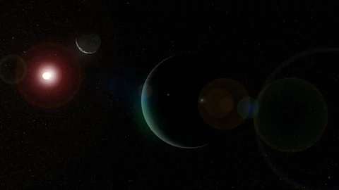 Planet and Moon Stock Footage 121376420