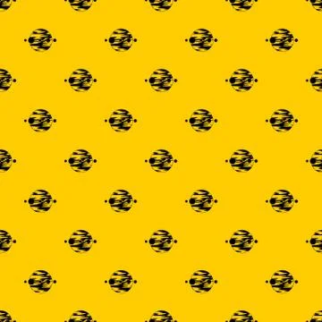 Planet and moons pattern vector Ilustração Stock