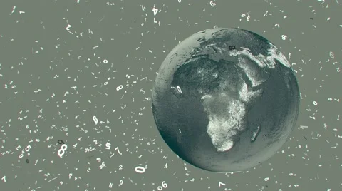 Planet and numerals Stock Footage 48678437