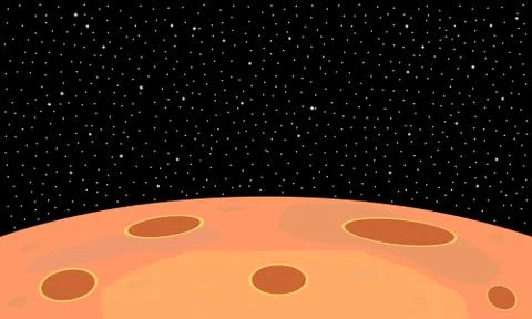 Planet and starry sky. Stock Illustration
