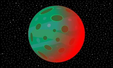 Planet and starry sky. Stock Illustration