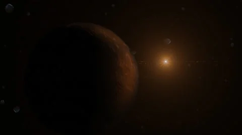 Planet and Sun Stock Footage