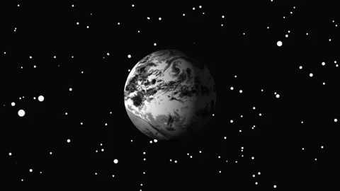 Planet animation with cloud patterns. Planet abstract planetary visualizati.. Stock Footage 337616574