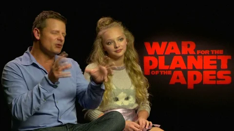 "Planet of the Apes" cast on "dark" end | Stock Video | Pond5
