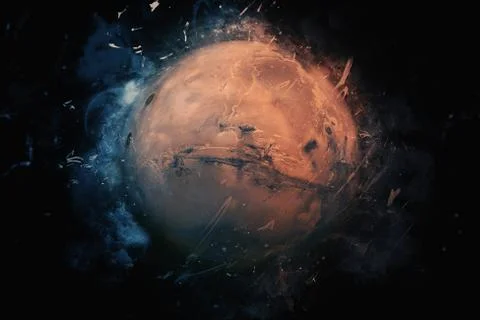 Planet Art - Mars. Elements of this image furnished by NASA Stock Photos