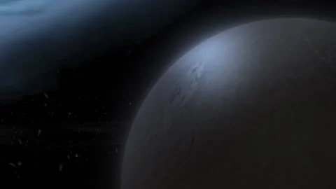 A planet with an asteroid belt Stock Footage 166022589