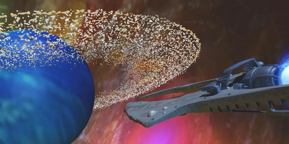 Planet asteroids Stock Illustration