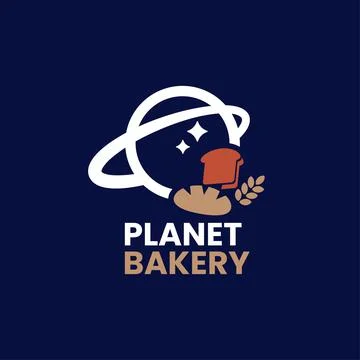 Planet Bakery Logo Stock Illustration