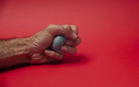 Planet ball turns into itself Stock Photos