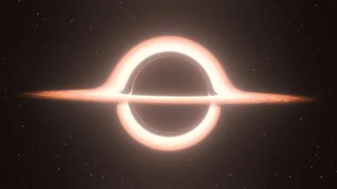 A Planet in the black hole system Stock Illustration