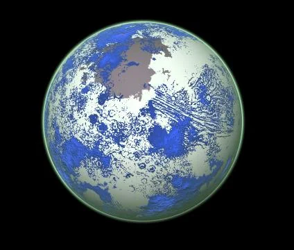 Planet in black space Stock Illustration