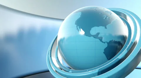 Planet at blue backgrond Stock Footage 34133267