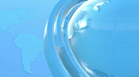 Planet at blue backgrond Stock Footage 34214930