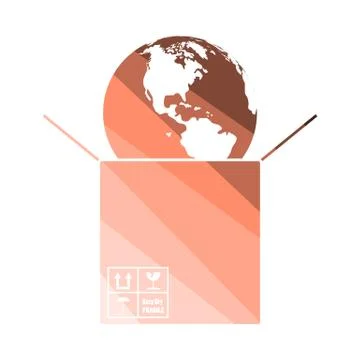 Planet In Box Stock Illustration