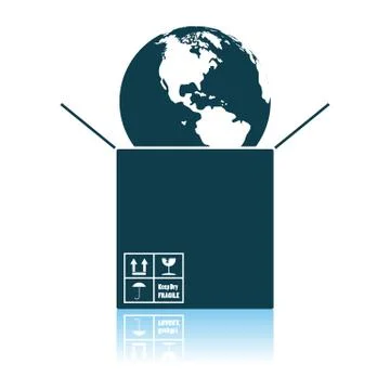 Planet In Box 库存插图