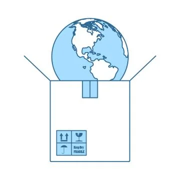 Planet In Box Stock Illustration