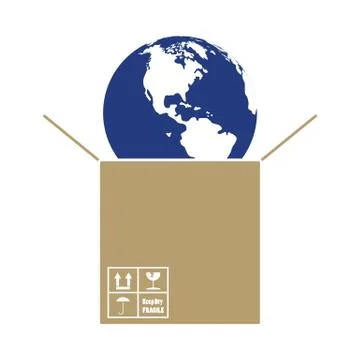 Planet In Box 库存插图