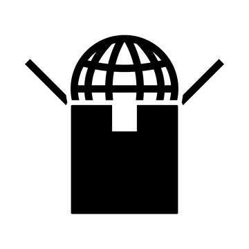 Planet In Box 库存插图