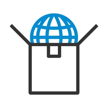 Planet In Box Illustrazione stock