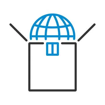 Planet In Box 库存插图