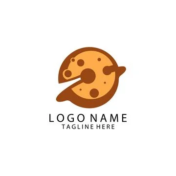 Planet cake logo design vector Stock Illustration