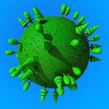 Planet Cartoon 3D Stock Illustration