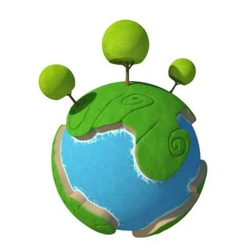 Planet Cartoon 3D Stock Illustration